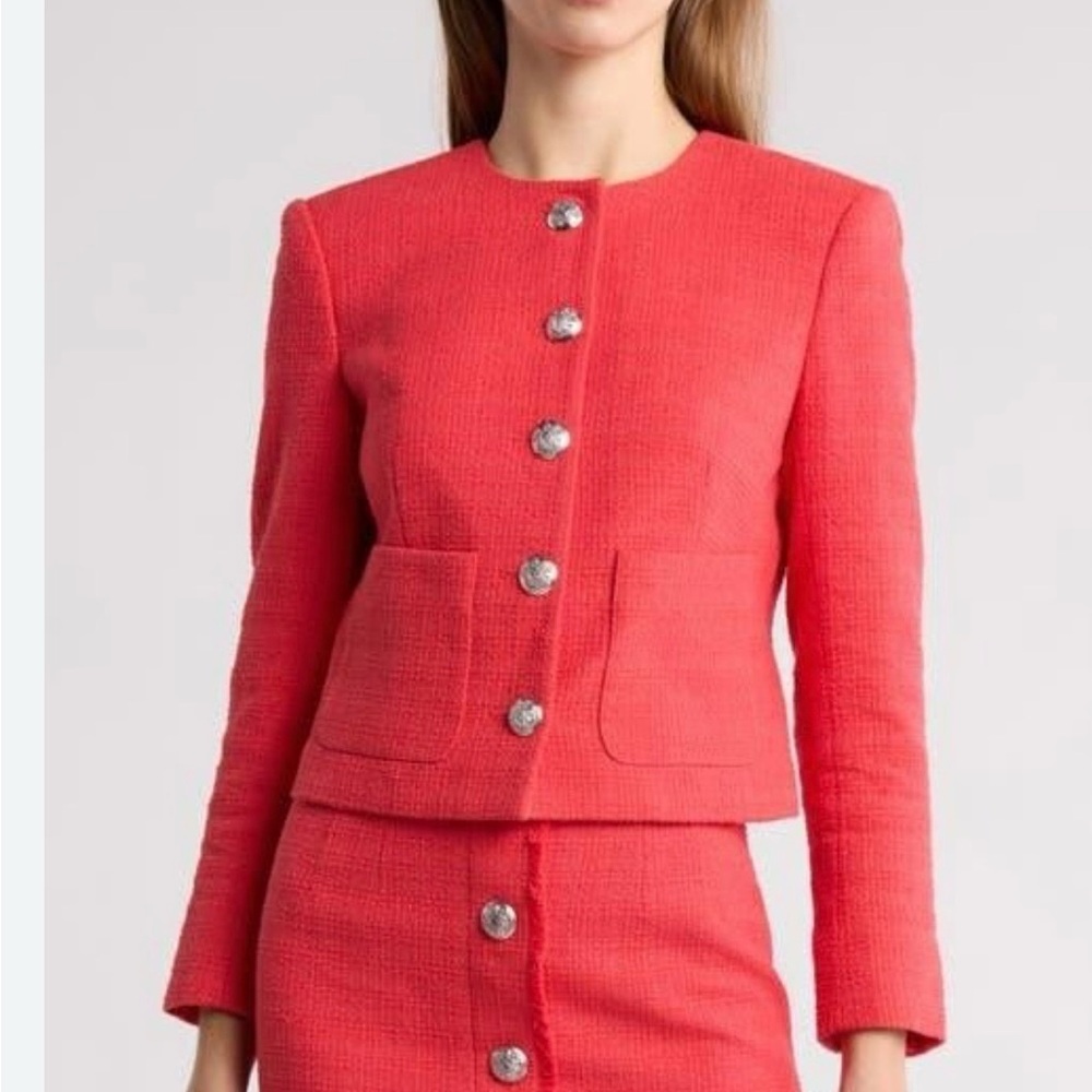 Veronica Beard Nathan Watermelon Red Jacket NWOT